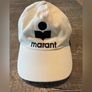 Isabel Marant Cream Cap with Black Logo